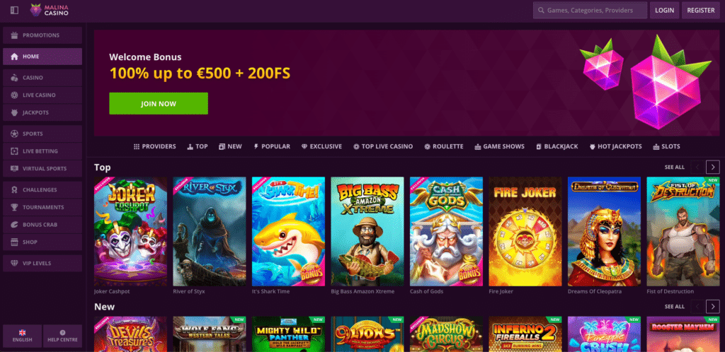 Avis sur le site Malina Casino (2026) Avis sur le site Malina Casino (2026)